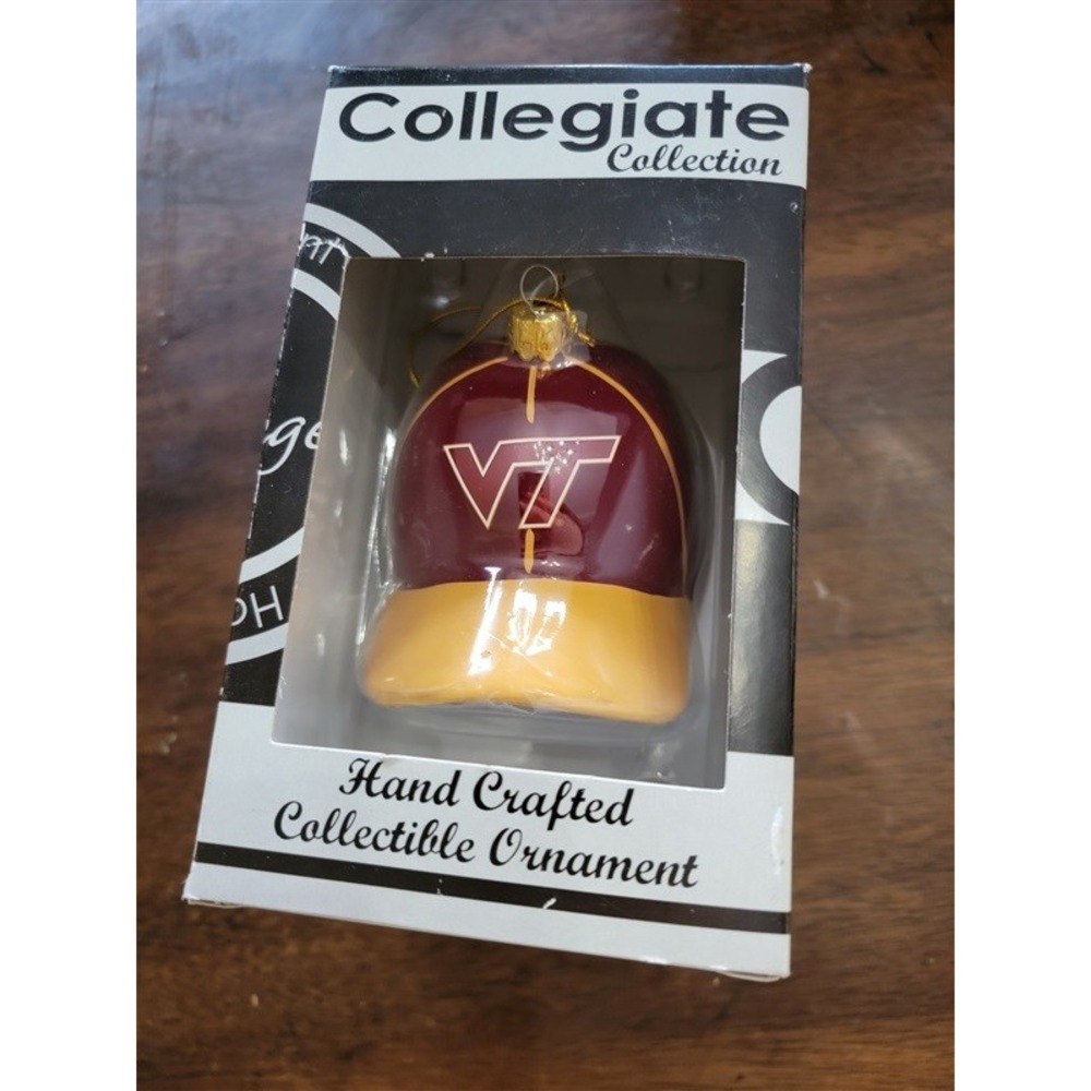 NEW Sterling Christmas Ornament Virginia Tech Baseball Hat 116299